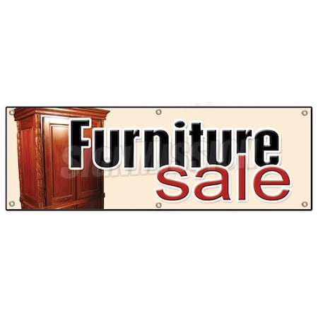 Signmission FURNITURE SALE BANNER SIGN store wood signs sofa chairs kitchen set table B-72 Furniture Sale